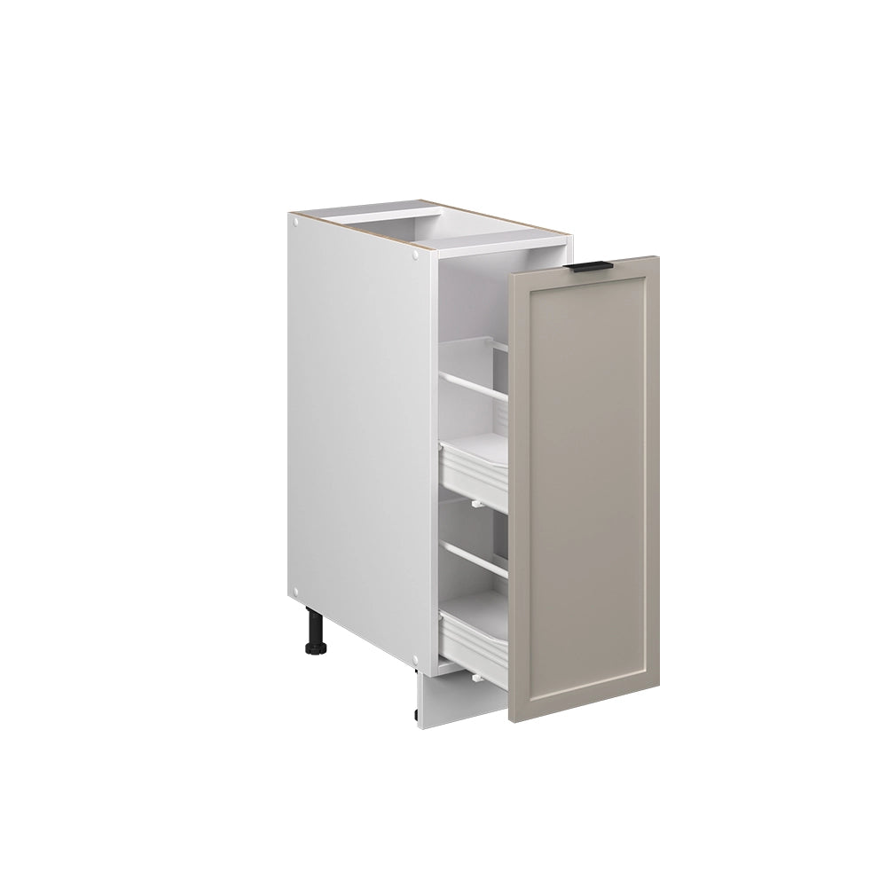 Armadio cucina dispensa alto Fame-Line GrigioBeige/Bianco 30 cm senza piano di lavoro Vicco