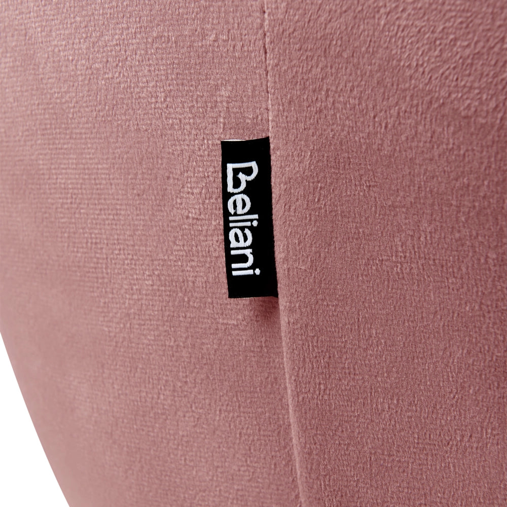 Set di 2 Sedie da Pranzo con Rivestimento in Velluto rosa gambe dorate glamour retrò