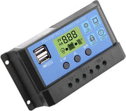 Regolatore di carica per pannelli solari e batterie Regolatore intelligente con display LCD 10A/20A/30A (YJSS-30A) - PWM 12V/24V Dual USB