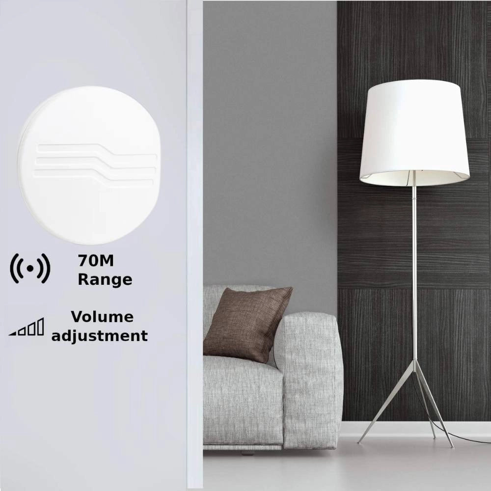 Ecova 83336 campanello senza fili bianco a batteria fino a 70mt