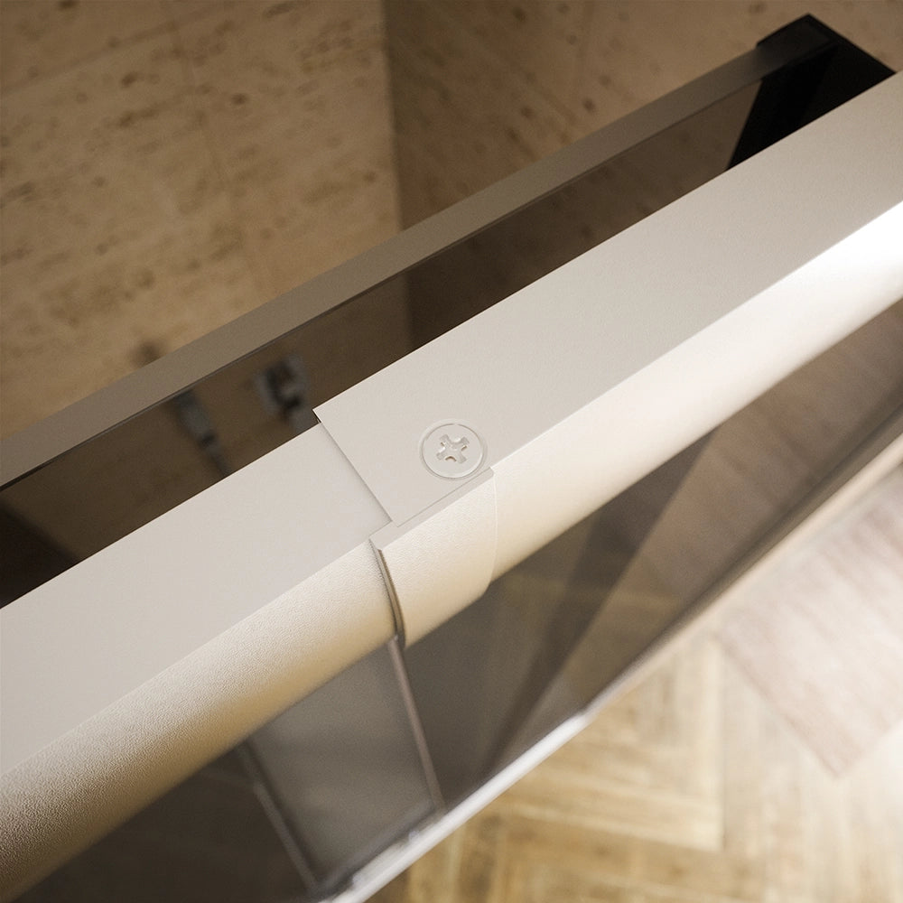 Box doccia estensibile 70-90x70-90 cm vetro 6mm fumè con profili in alluminio anodizzato | Nuuk