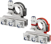 Set di Accoppiatori per Batterie 2 Pezzi - Chiavi di Freno - Connettori - Positivo/Negativo - Con Anello di Chiusura - Adatto per 12 V Auto/Camion/Barca - Connettore di Batteria