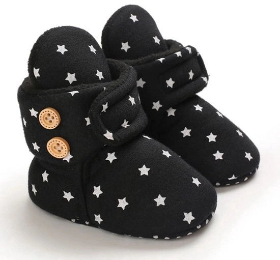 Pantofoline soffici in cotone per bambini piccoli e neonati, calzature calde per neonati, calzini invernali, scarpe antiscivolo per 6-12 mesi.