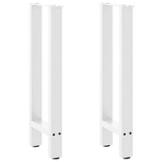Set di 2 gambe per tavolo consolle dal design moderno altezza regolabile 28 x 72-73 cm acciaio bianco 02_0057533