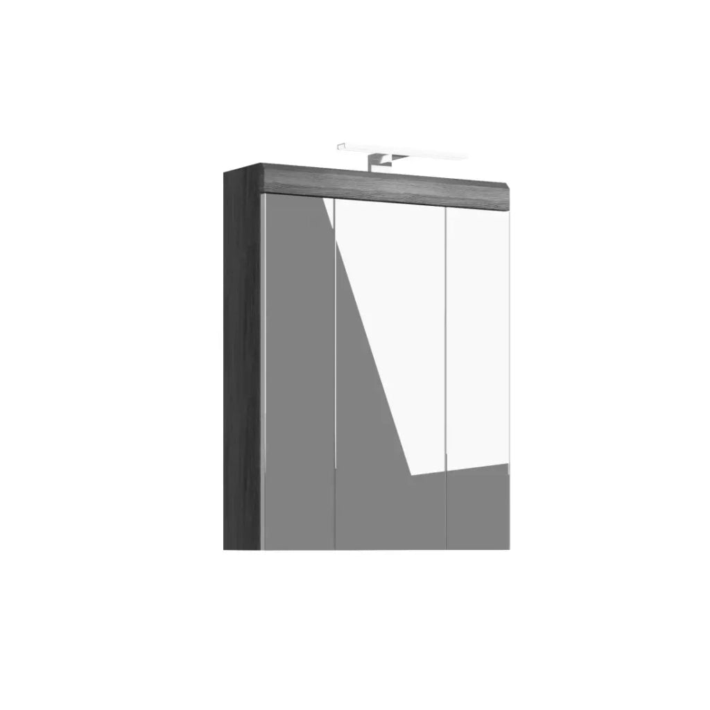 Set bagno SCOTT – Mobile sottolavabo e armadietto con specchio LED