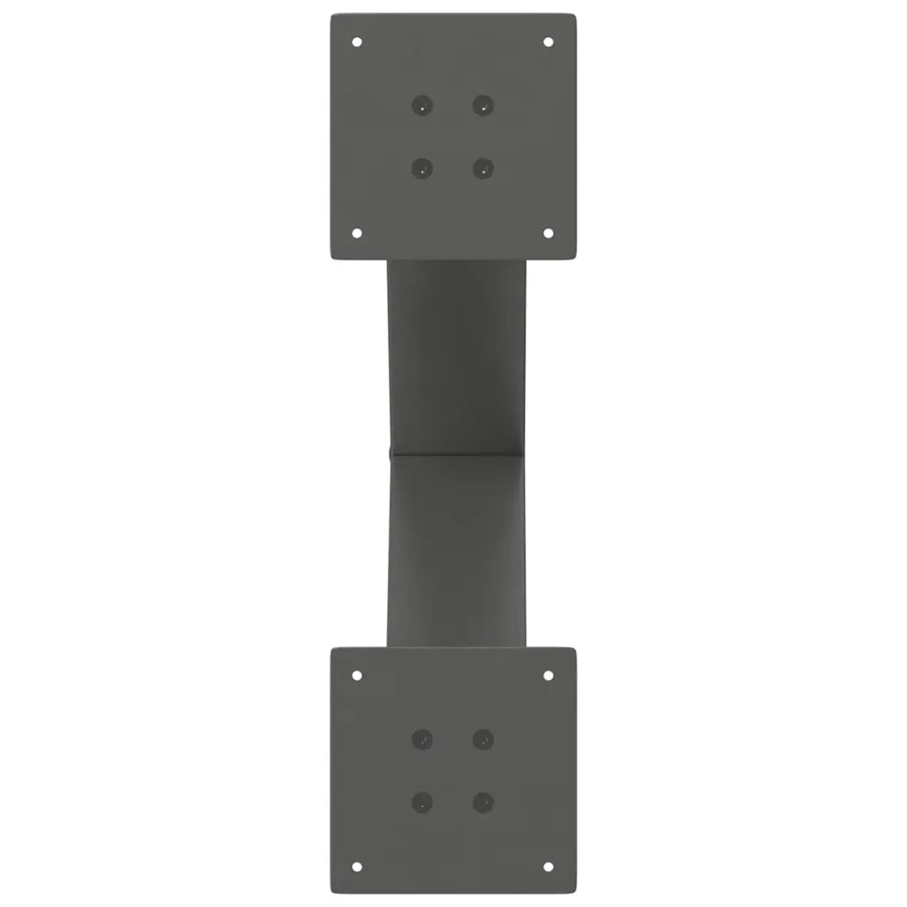 Gambe per Tavolino da Caff¨¨ a X 2 pz-Set di 2 Gamba per Tavolo Antracite 60x(42-43) cm Acciaio
