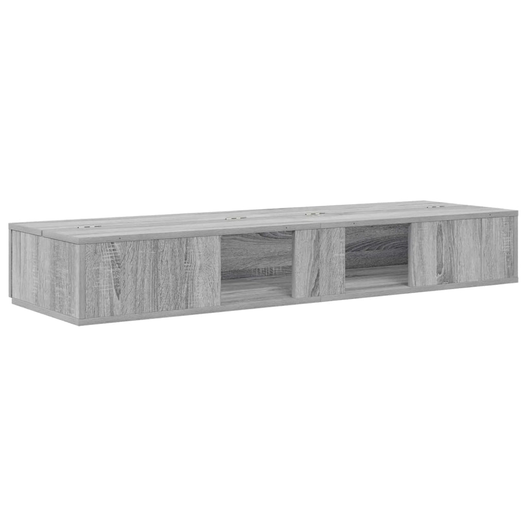 Scrivania studio Sonoma grigio 130 x 40 x 19,5 cm 8006681