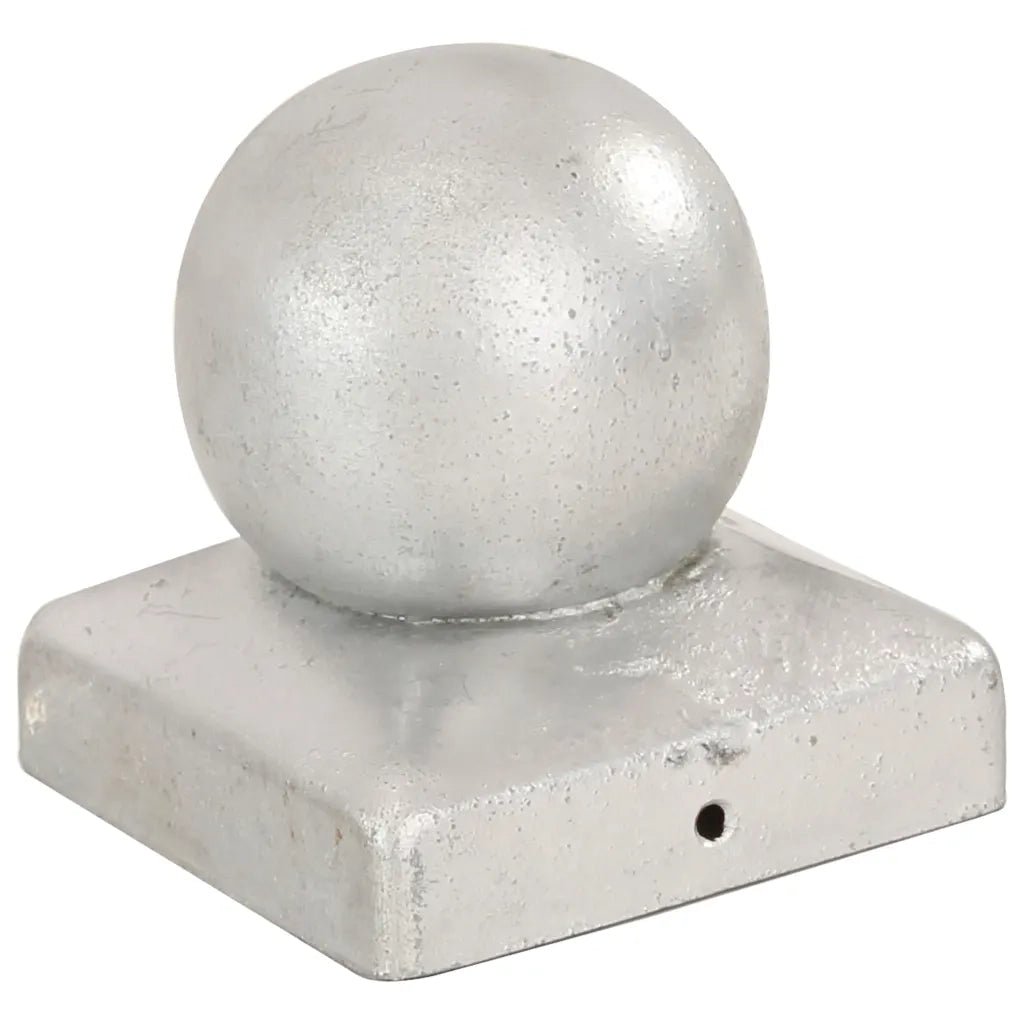 Tappi per Pali 6 pz EstremitÃ  a Globo Metallo Zincato 71x71 mm cod mxl 68730