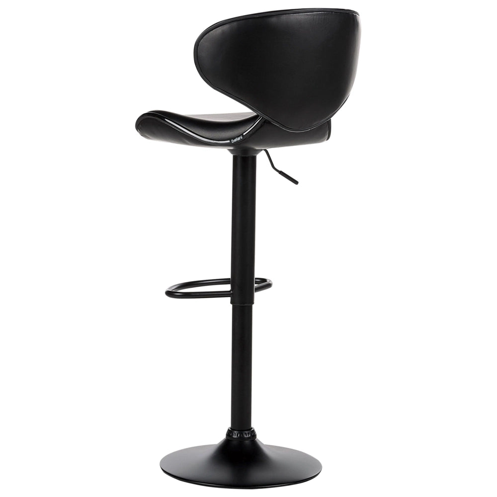 Set di 2 sgabelli moderni senza braccioli regolabili in altezza in ecopelle nero regolabile in altezza Glamour