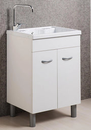 Mobile Lavatoio in ABS 60x60x88 cm 2 Ante Ambrosini Oceano Bianco Opaco