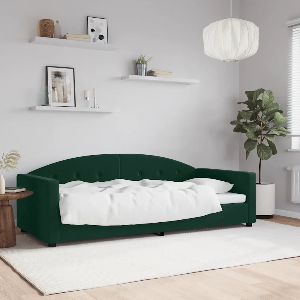 Letto da Giorno Verde Scuro 90x200 cm in Vellutocod mxl 129777