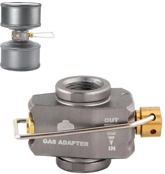Adattatore di ricarica per socket a gas - Funzione di ventilazione - Cucina da campeggio - Consumo di gas - Ideale per il campeggio - Progettazione compatta