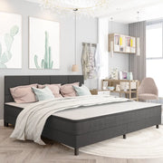Letto a Molle Grigio Scuro in Tessuto 200x200 cm 3054719