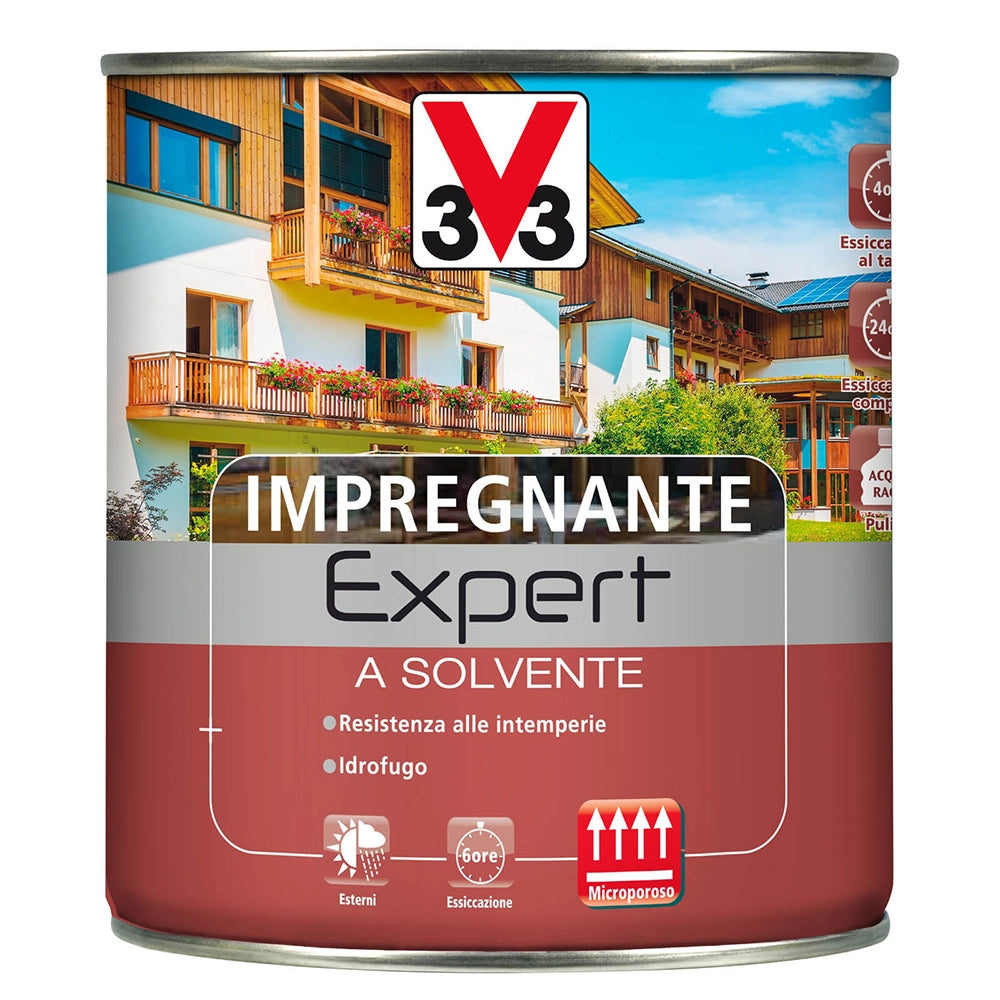 Impregnante Expert Solvente 2,5 Noce Antico per Proteggere i Supporti in Legno Esterno