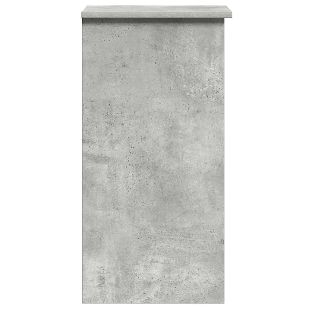 Scrivania | Tavolo da Ufficio Mensole Grigio Cemento 84x40x78 cm Legno Multistrato