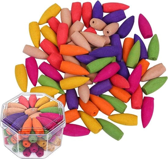 Set di candele di incenso miste di profumi naturali 70 pezzi per casa, ufficio, cucina, camera da letto e stanza yoga