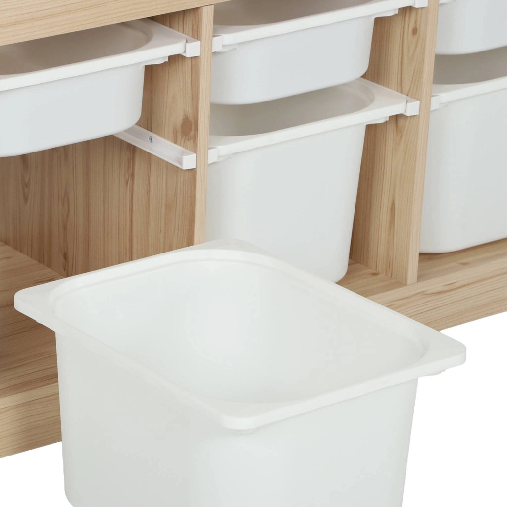 Mobile contenitore per bambini decorazione legno 6 contenitori,