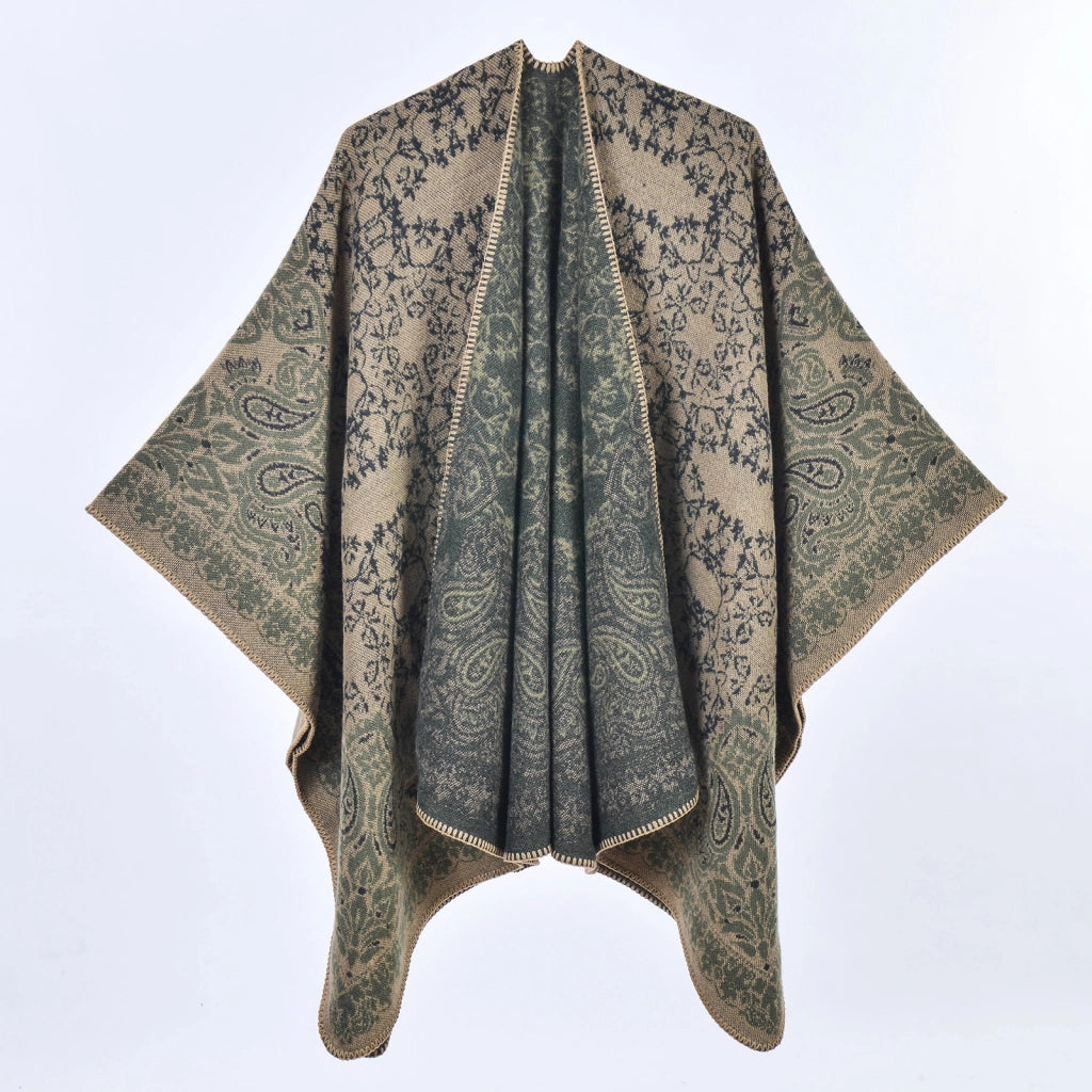 Sciarpa grande, semplice ma sofisticata, in stile etnico delle praterie, mantella, sciarpa in cashmere