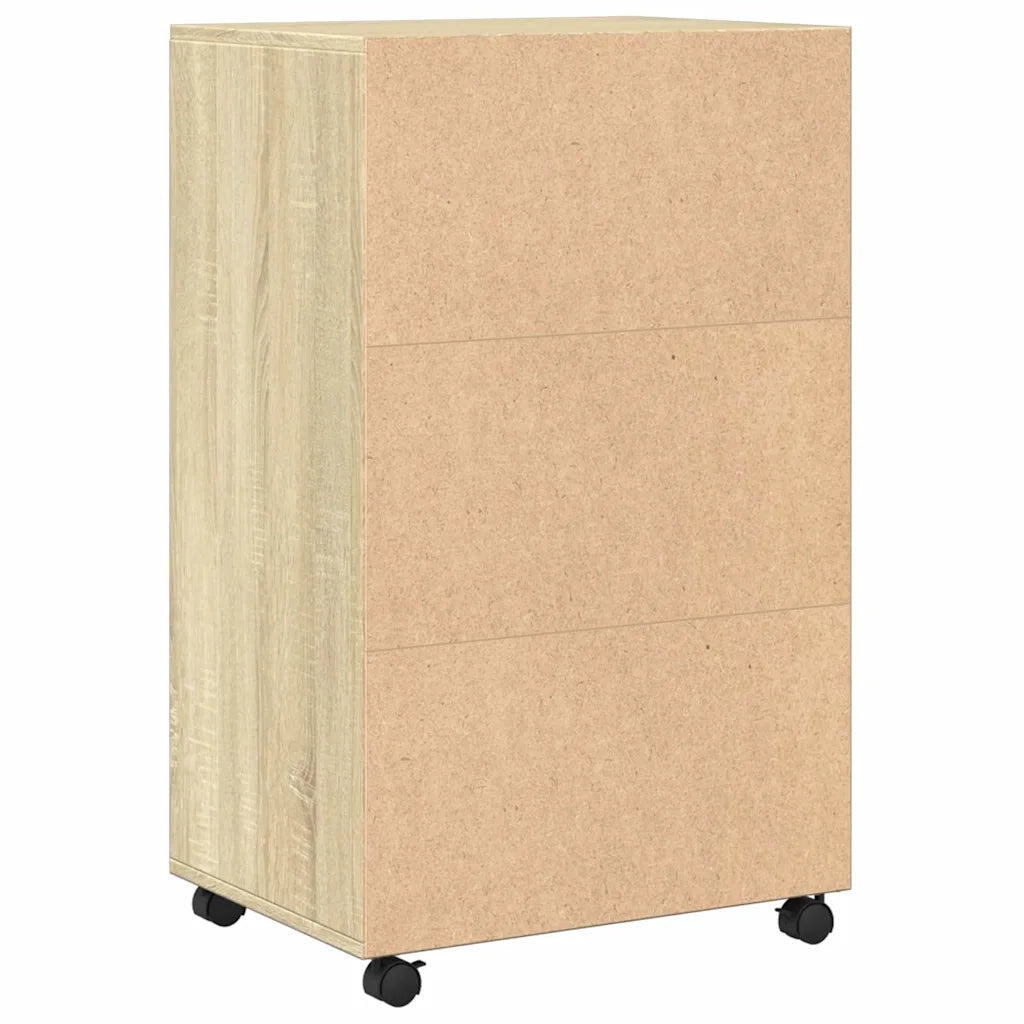 Mobiletto con Ruote Rovere Sonoma 55x40x91 cm in Truciolato CFW9788610