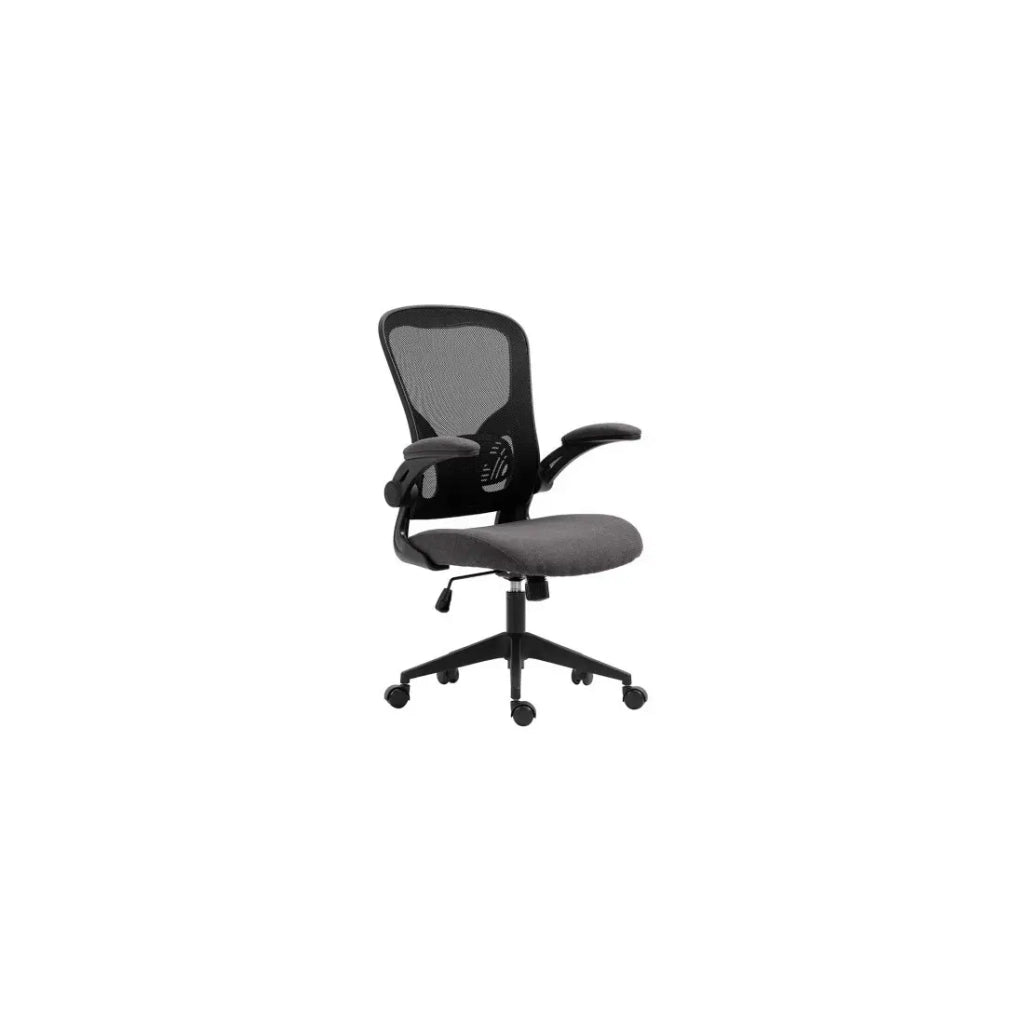 Sedia da ufficio IPOLIST - Tessuto a rete nero e grigio - Comfort e modernità per il tuo spazio lavorativo