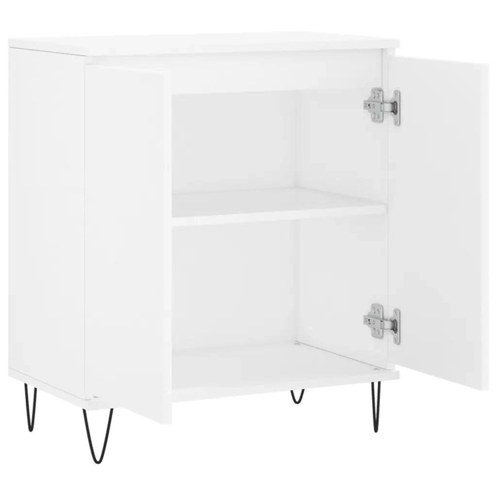 Credenza-Buffet-Armadio da cucina Bianca 60x35x70 cm in Legno Multistrato 136132