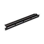 Patch panel 19 link non schermato utp 24 porte 8 poli rj45 per reti categoria 6 - 1 unita nero - LKP624U