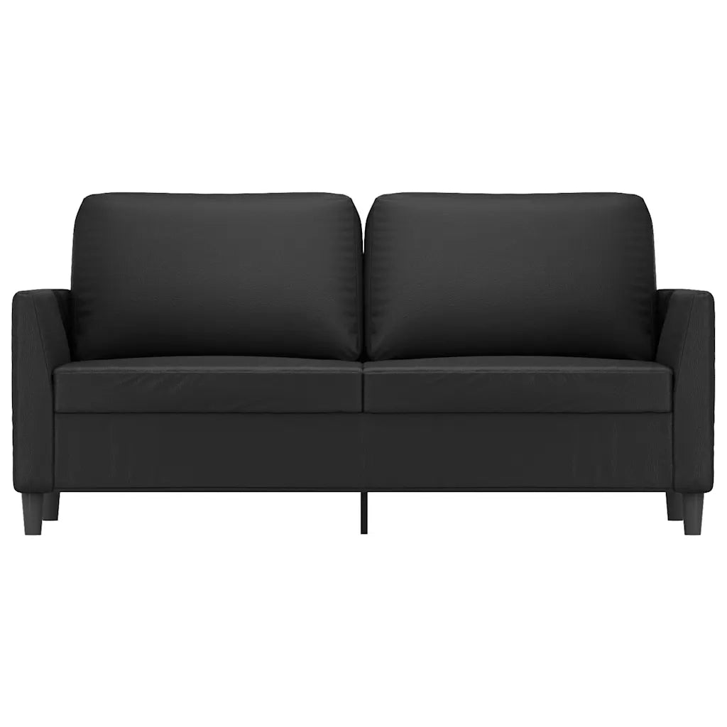 Divano a 2 Posti Nero 140 cm in Similpelle 359333