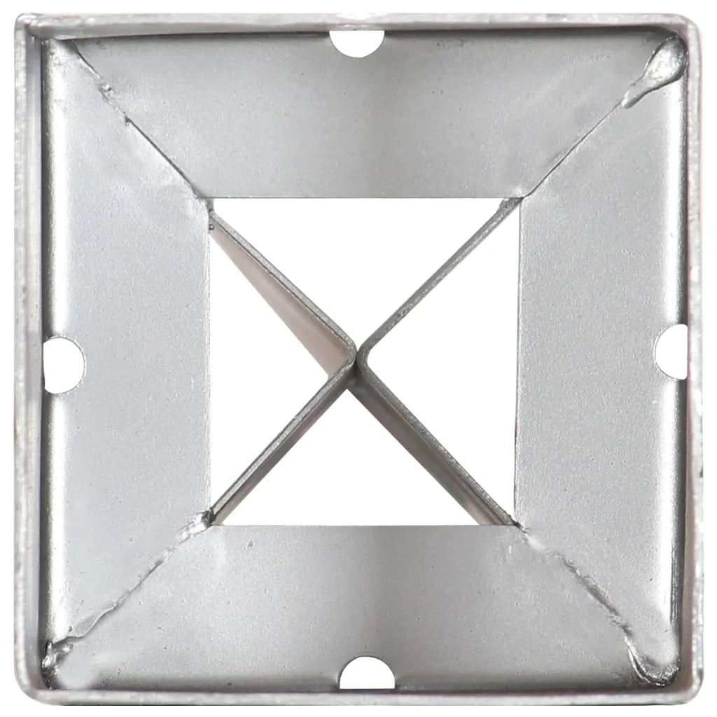 Picchetti di Terra 12 pz Argento 9x9x90 cm in Acciaio Zincato 145418