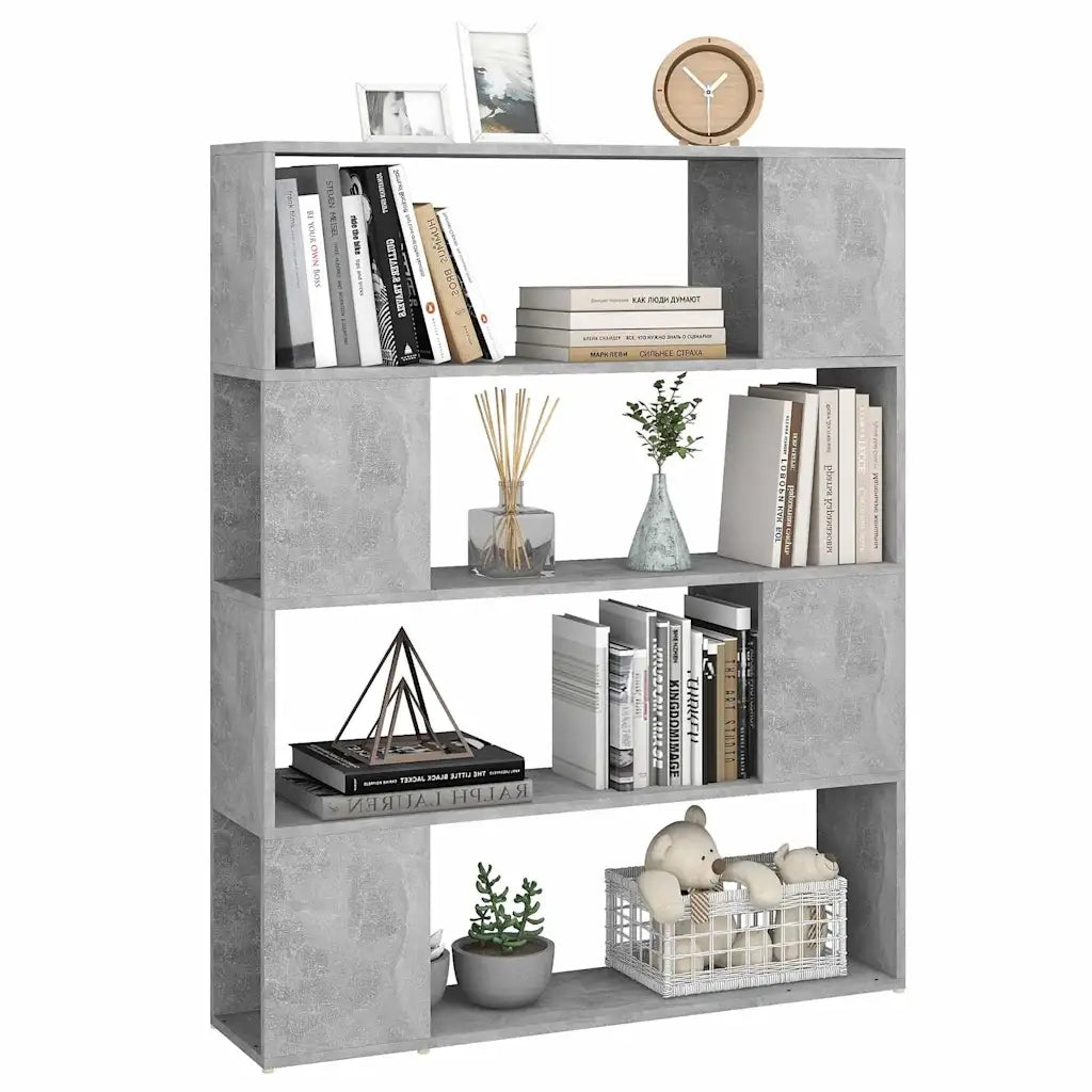 Libreria/Divisorio Grigio Cemento 100x24x124 cm 809192
