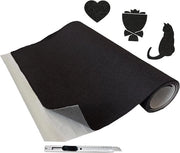 Gomme autoadesive per protezione pavimento 40x200 cm - Rotolo di velluto 2mm spesso - Pads per protezione gambe mobili - Protezione pavimento nero