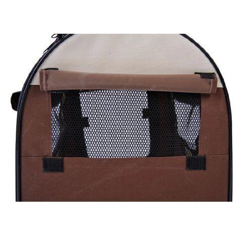 TRASPORTINO PER CANI E GATTI PIEGHEVOLE 61 X 46 X 51 CM COLORE CAFFÈ