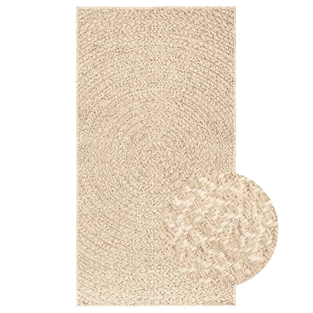Tappeto ZIZUR Beige 80x150 cm Aspetto Iuta Interni ed Esterni 4010402