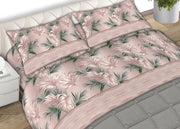 Completo Lenzuola Matrimoniale 100% Cotone Made Italy Disegno Armony CN - Matrimoniale - Rosa
