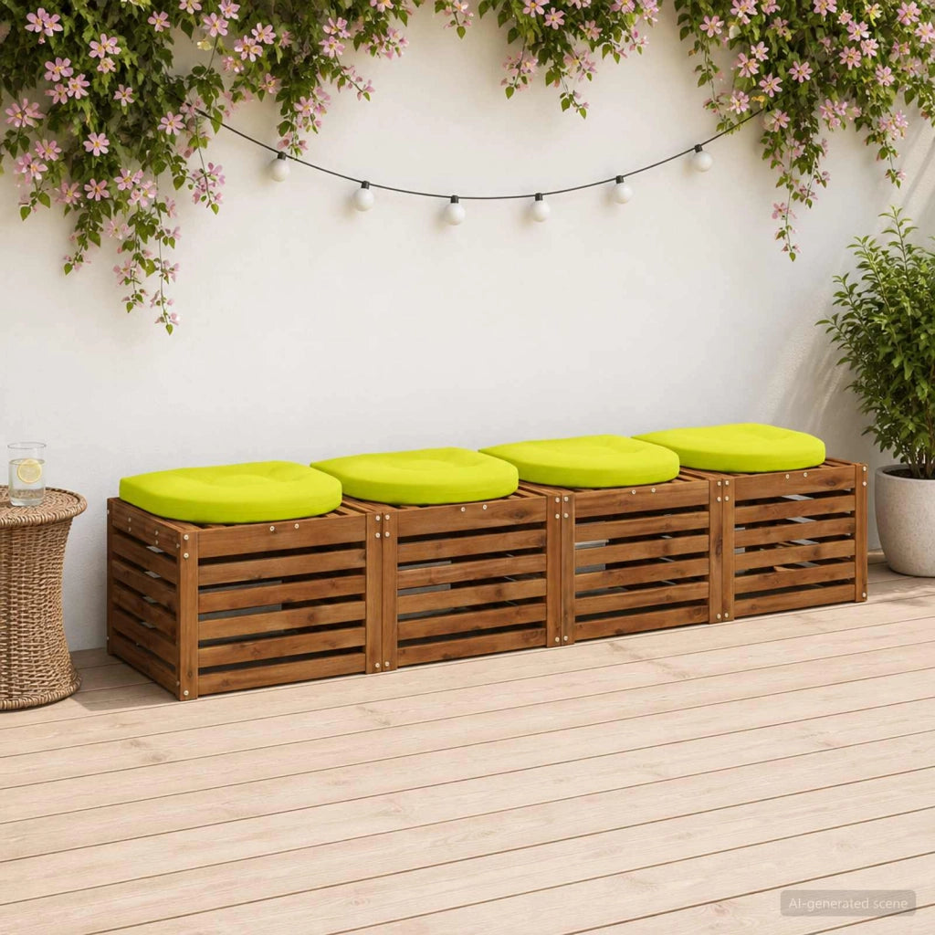 Cuscini per Sedia in 4 Pezzi 4 pz 100% Poliestere 945324