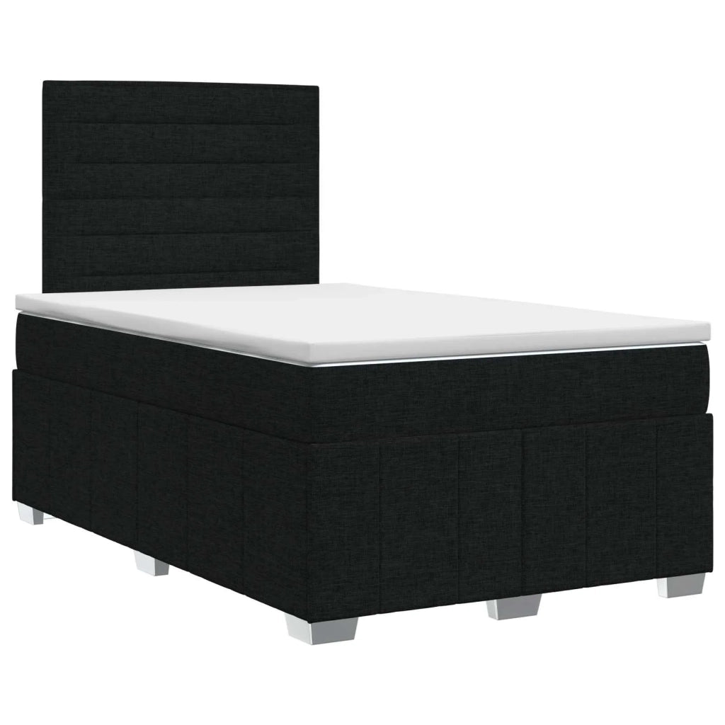 Letto box spring con materasso Nero 120 x 190 cm Tessuto 3454087
