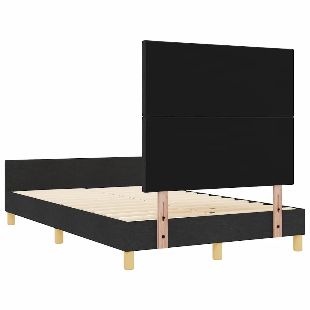 Struttura del letto con testiera-Giroletto Nero 120 x 200 cm Tessuto 987712