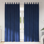 Tende oscuranti  con anelli per appendere 2 pezzi in velluto blu scuro