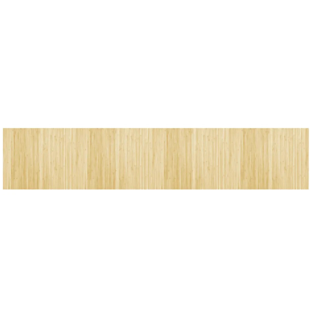 Tappeto Rettangolare Natura Chiaro 80x400 cm in Bambù 376789