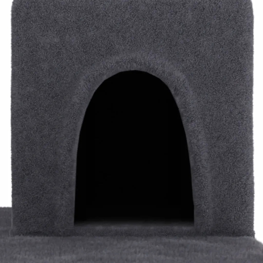Albero per Gatti con Tiragraffi in Sisal Grigio Scuro 154 cm 171773