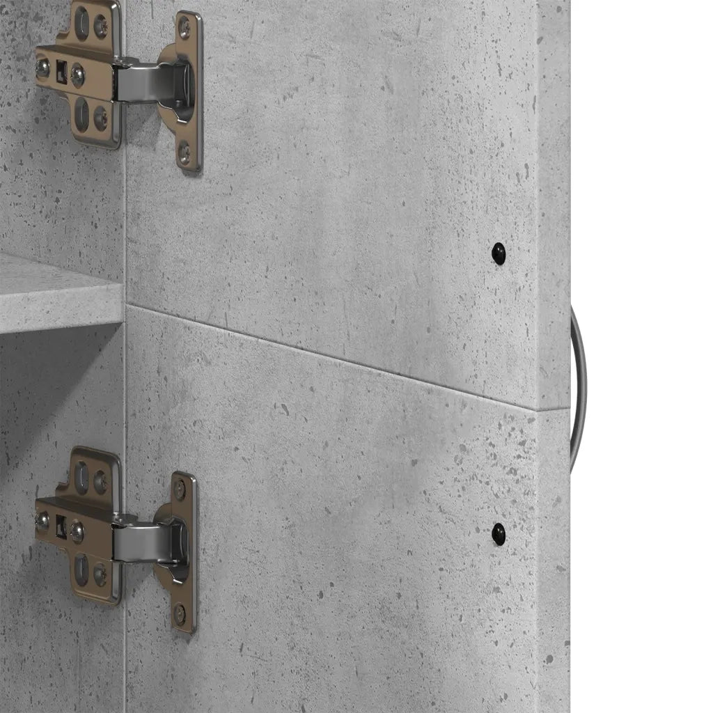 Schedario Grigio Cemento 60x32x153 cm in Truciolato