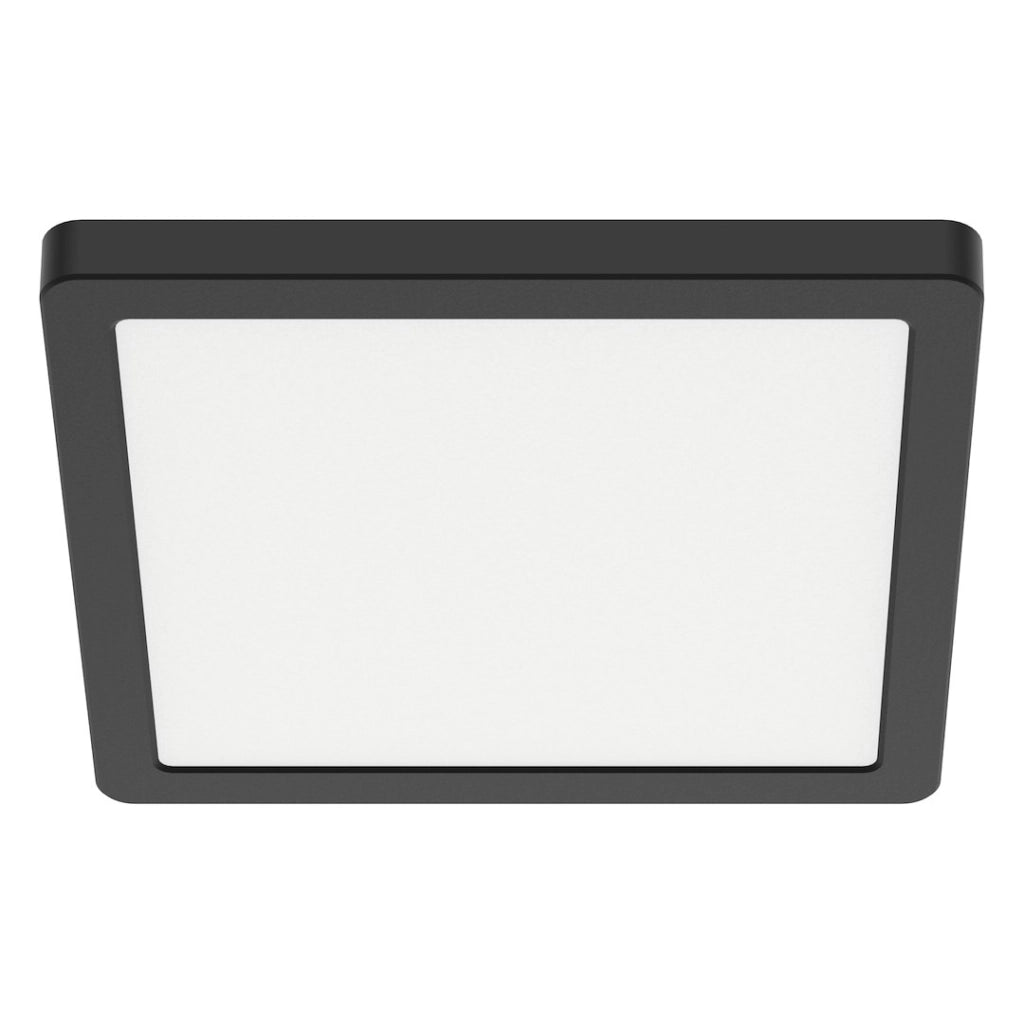 Plafoniera LED quadrata moderna 29,5cm nera 24W EVORA Milagro