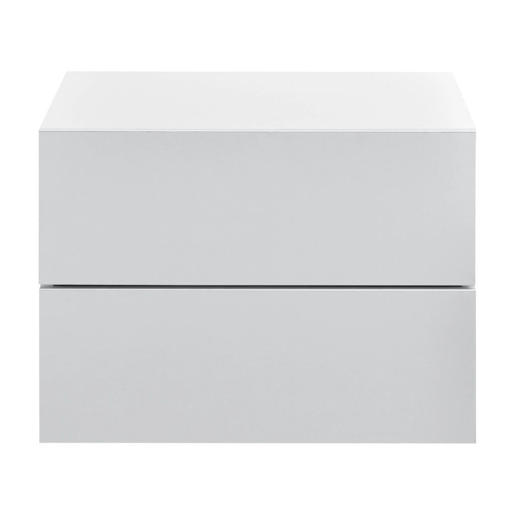 Comodino da Parete Ampfing con 2 Cassetti 40x29x30 cm Bianco [en.casa]
