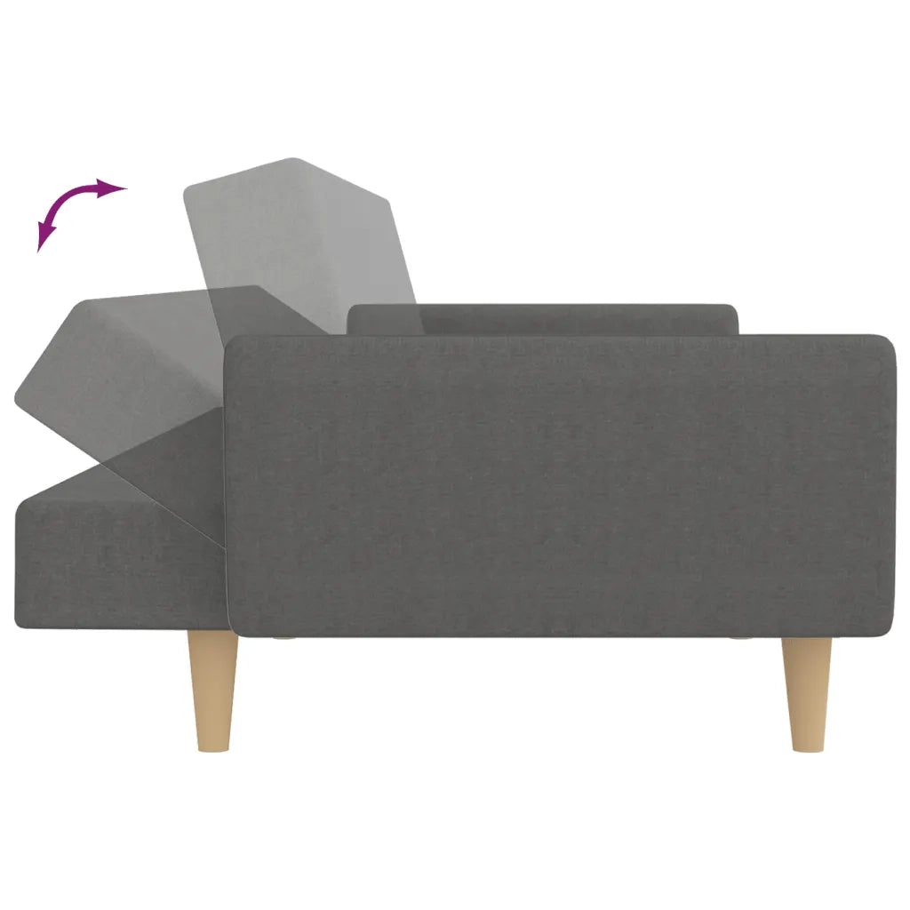 Divano letto | Sof¨¤ letto | Letto singolo a 2 Posti Grigio Chiaro in Tessuto