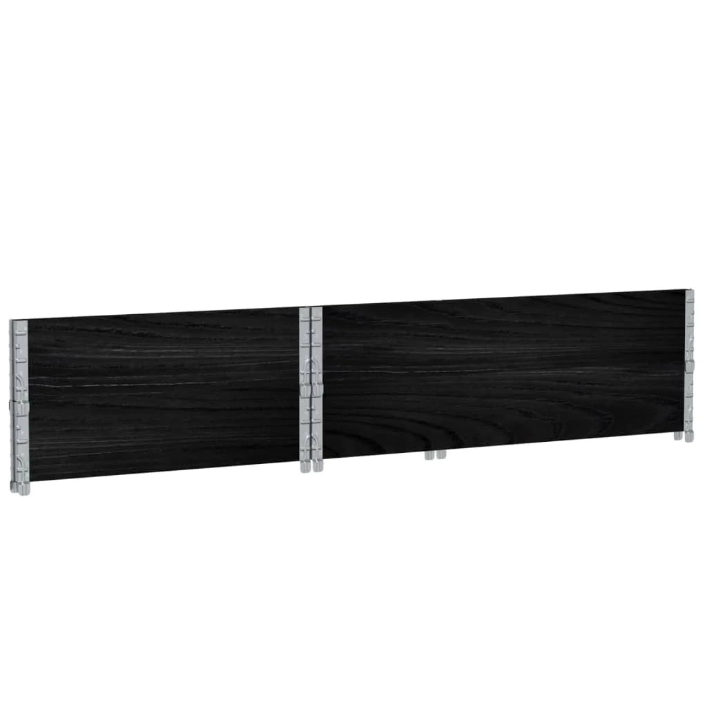 Vassoio per fioriera aiuola rialzata piante fiori terrazza giardino 120 x 80 cm legno massello di pino nero 02_0037413