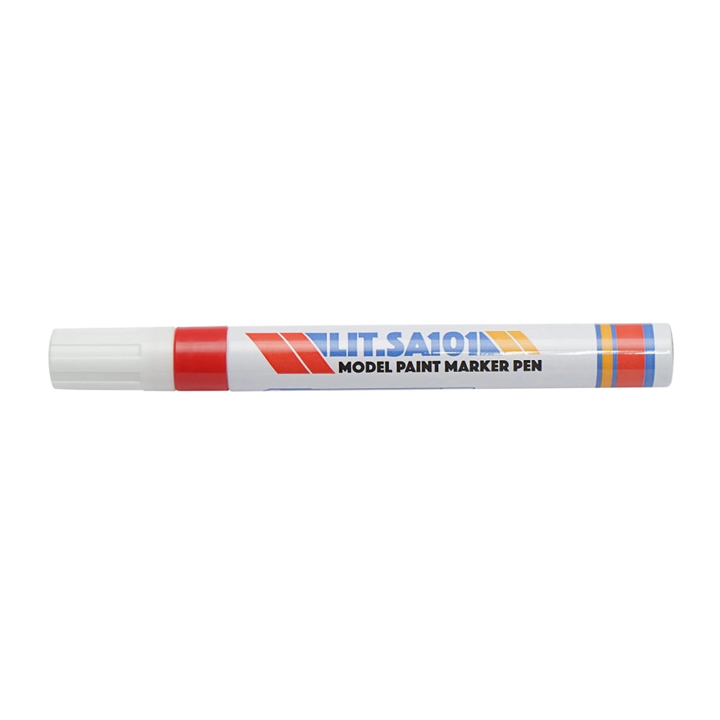 Marker per vernice rossa a base di olio, impermeabile, ad asciugatura rapida, confezione da 12 pezzi