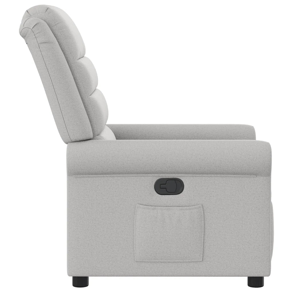 Poltrona Reclinabile in Tessuto Grigio Nuvola 4015645