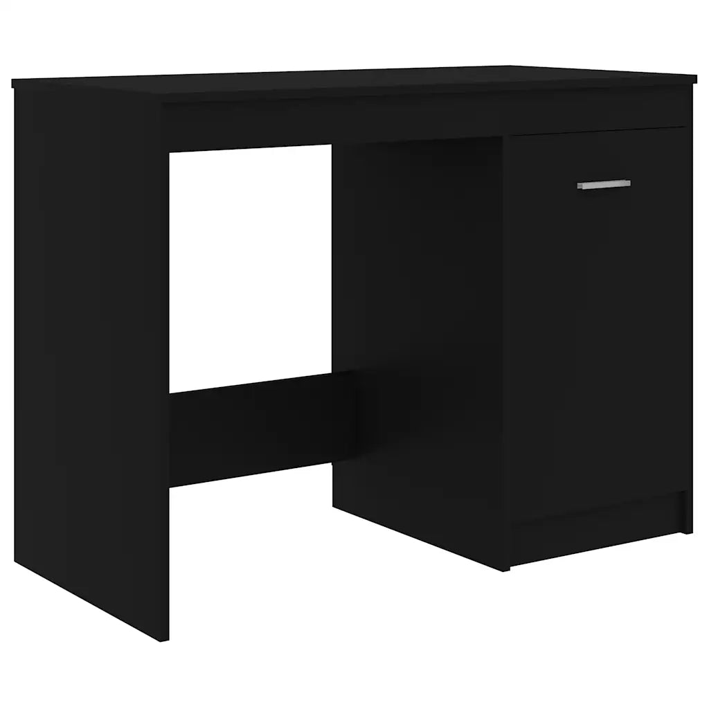 Scrivania-Scrivanie per ufficio e studio-Scrittoio Nera 100x50x76 cm in Legno Multistrato 721981