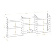 Libreria in legno "Laba" - 216 x 20 x 85 cm - Rovere