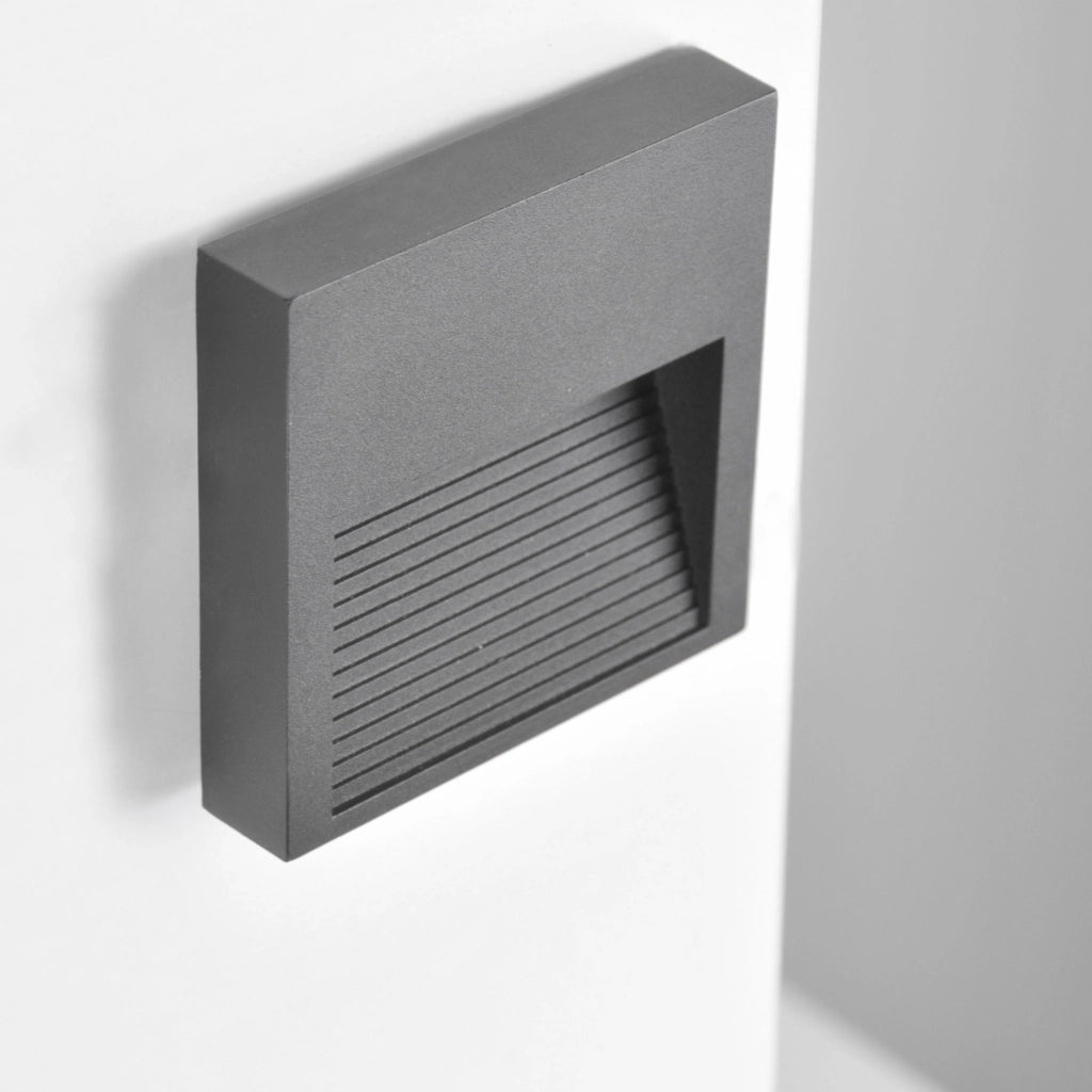 Lampada LED da scala Q9 quadrata grafite IP44 Polux