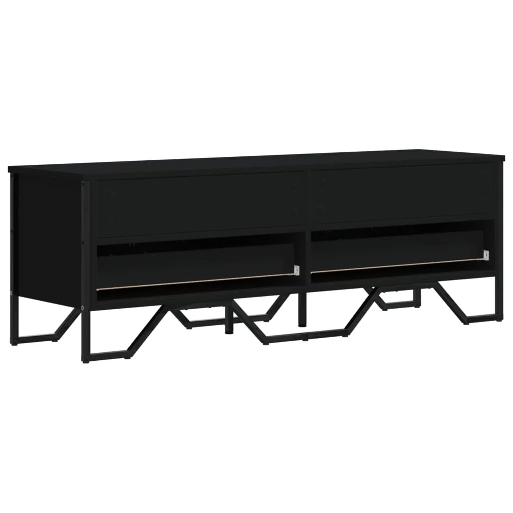 Mobile TV multimediale mensola TV credenza mobile TV sala da pranzo soggiorno camera da letto 122 x 34 x 41 cm legno ingegnerizzato nero 02_0025881